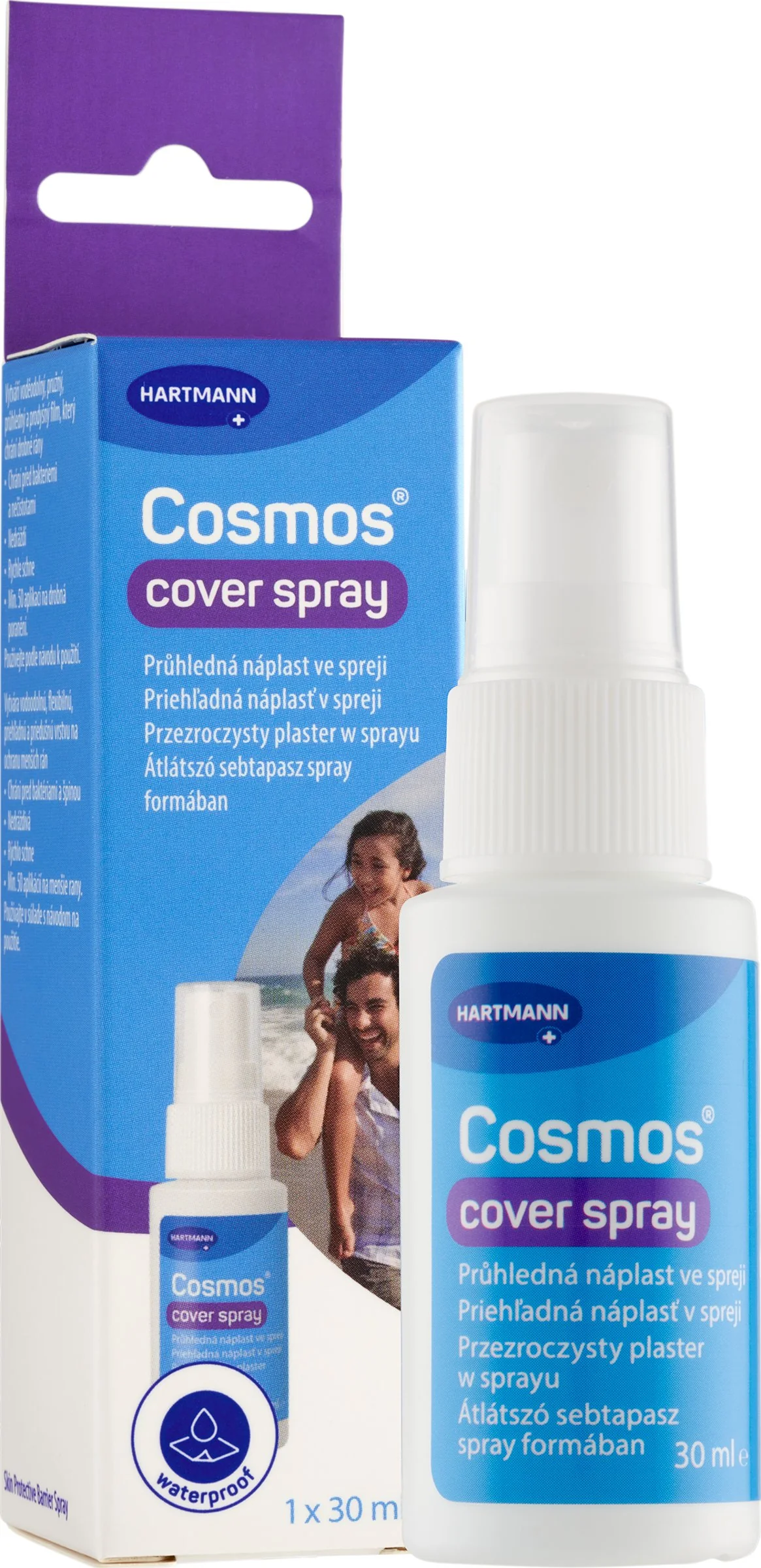 Cosmos Cover spray priehľadná náplasť v spreji 1×30 ml, náplasť v spreji