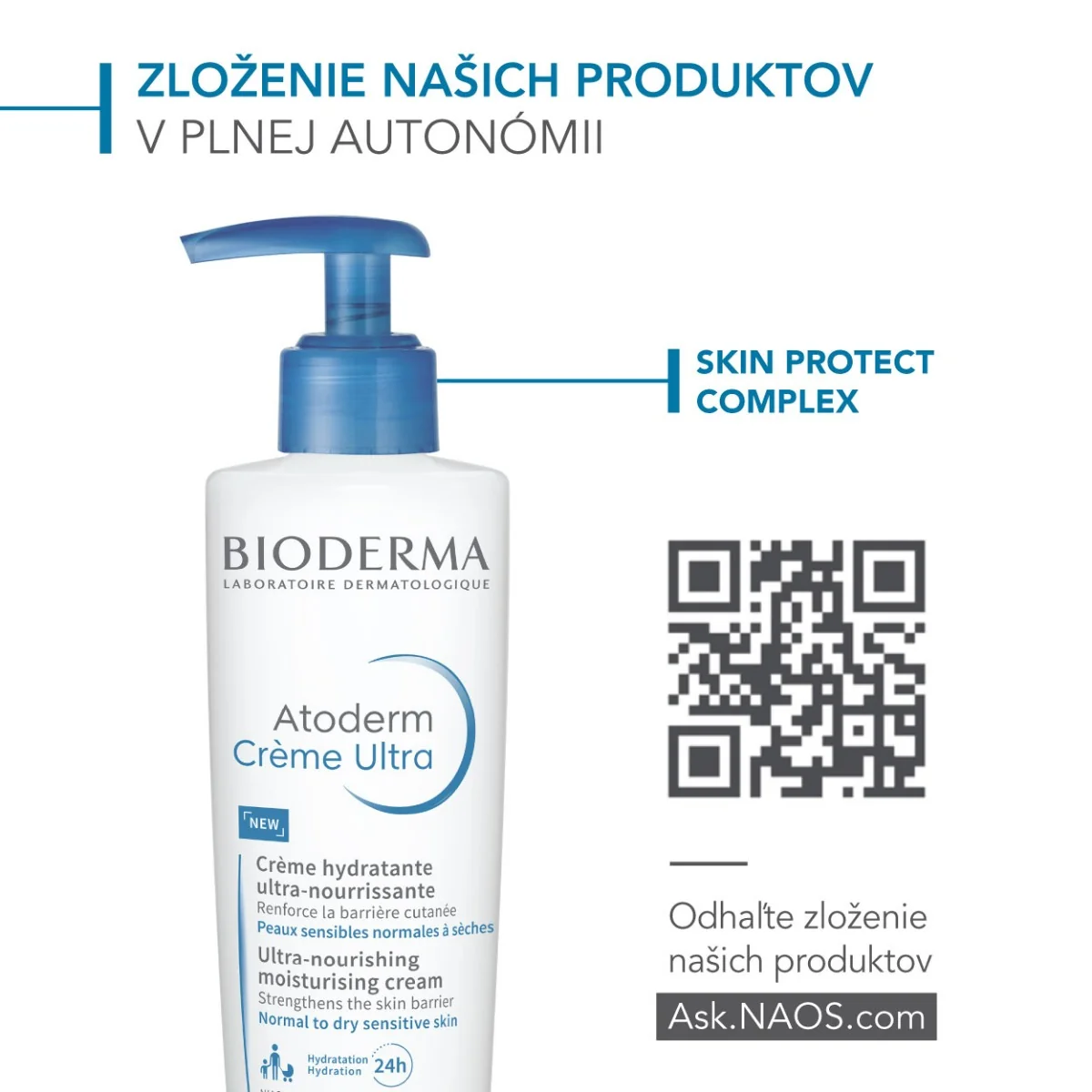 BIODERMA Atoderm Krém Ultra zvláčňujúci telový krém 1×200 ml, výživný telový krém