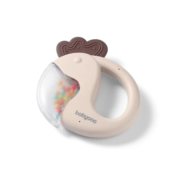 BABYONO Hrkálka papagáj 3m+ 1×1 ks, hrkálka