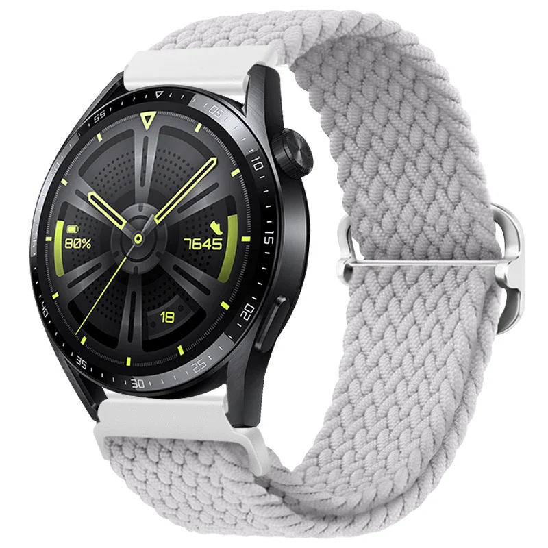 BStrap Elastic Nylon remienok na Huawei Watch GT3 42mm pearl white