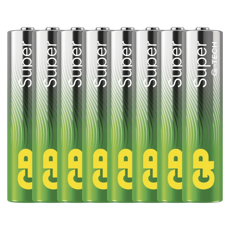 GP alkalická batéria SUPER AAA (LR03), 8 ks 1×8 ks, alkalická batéria