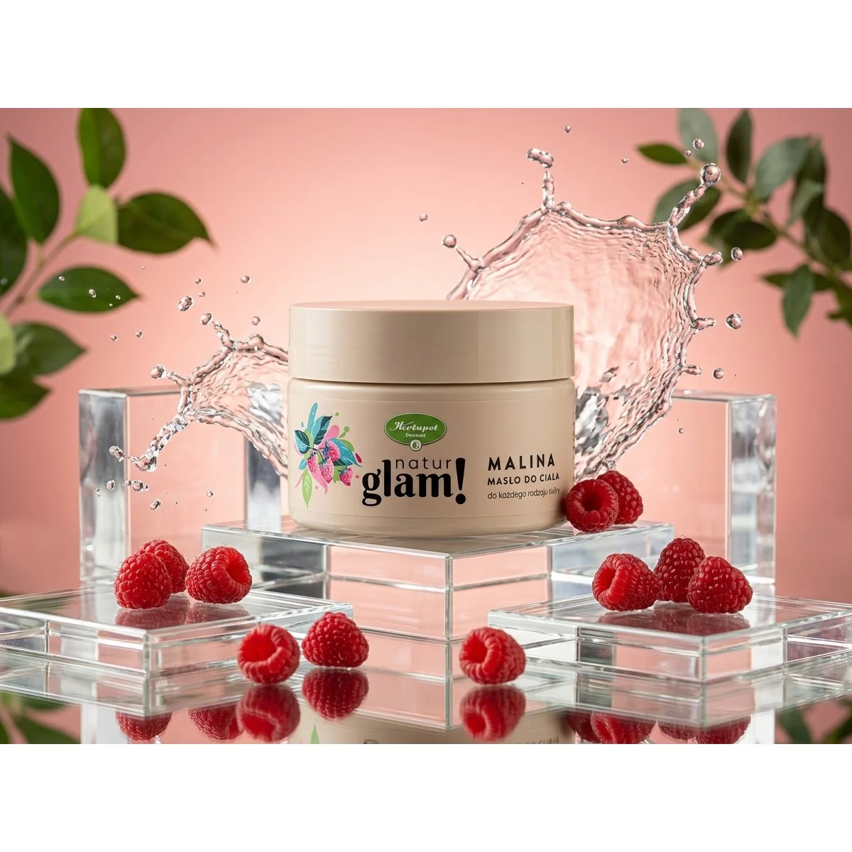 NaturGlam Malinové telové maslo 300 ml všetky typy pokožky