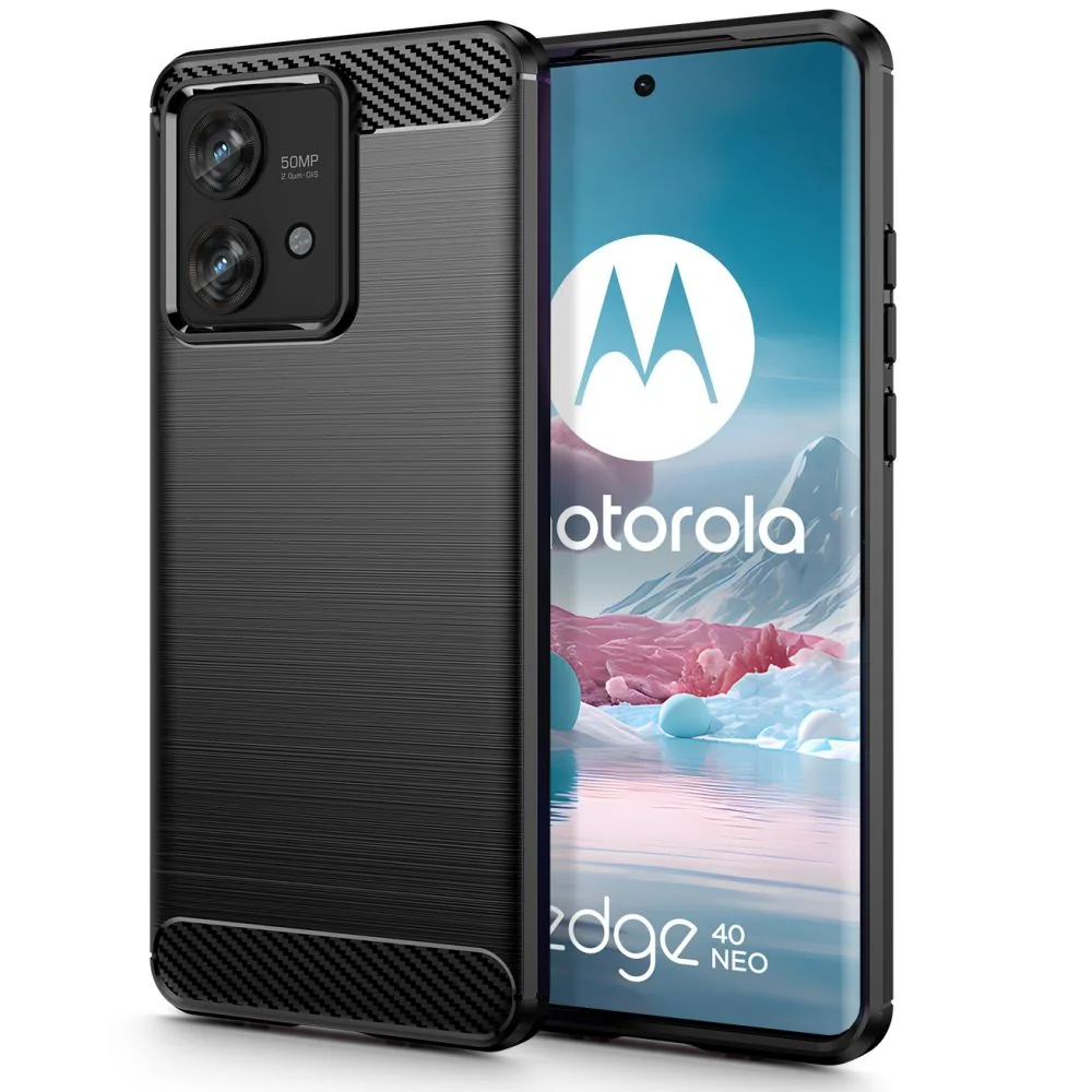 Tech-Protect Carbon kryt na Motorola Edge 40 Neo čierny