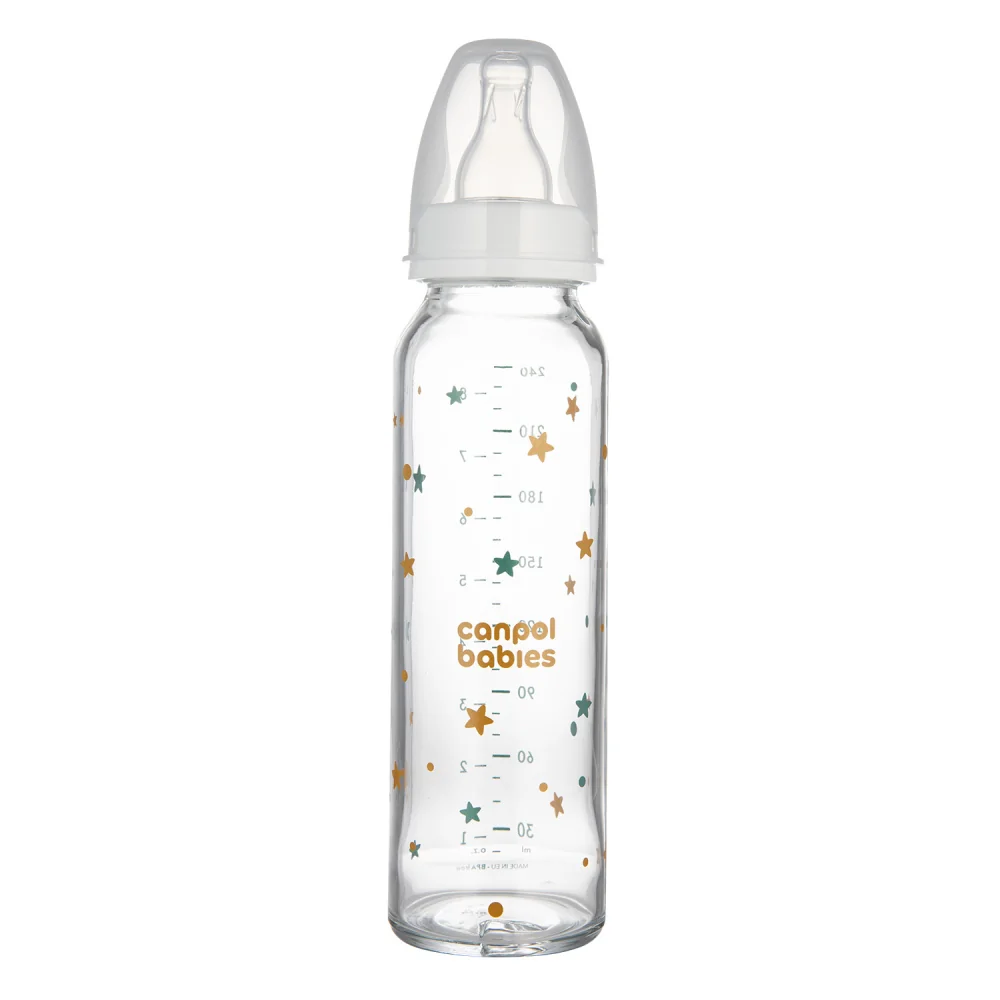 Canpol Babies Fľaša Dekor 240ml 1×1 set, detská starostlivosť