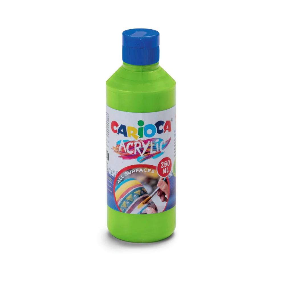 Akrylová farba prémiovej kvality Carioca 250 ml zelená-CARIOCA