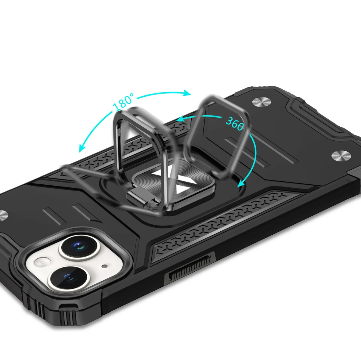 MG Ring Armor kryt na iPhone 15 Plus, červený