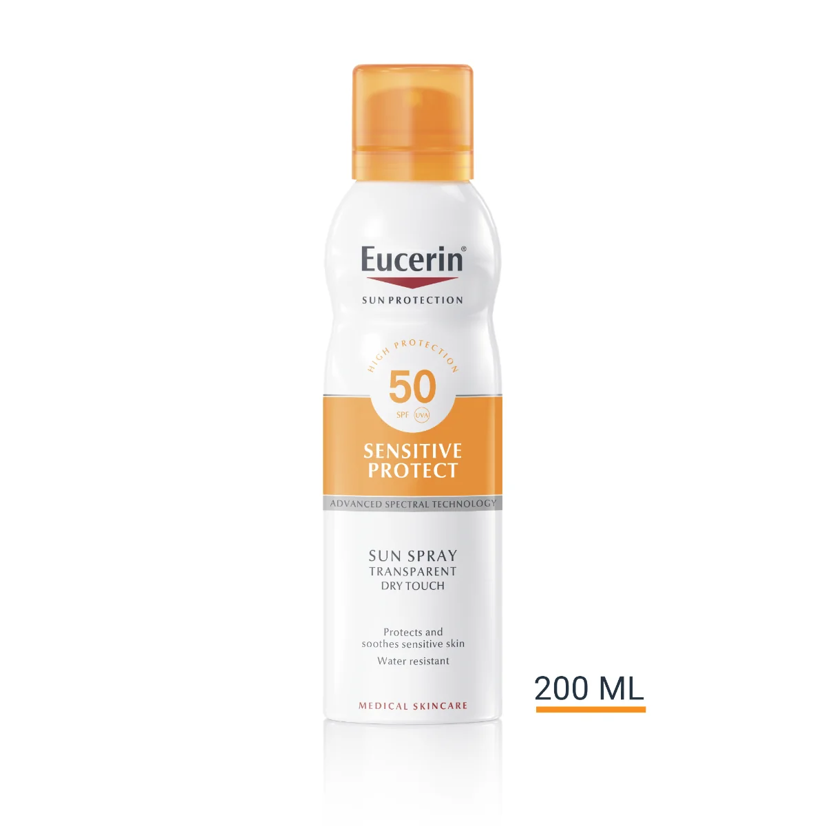 Eucerin SUN Transparentný sprej na opaľovanie Dry Touch OIL CONTROL SPF 50 s vysokou ochranou - AEROSÓL, 200 ml 200 ml
