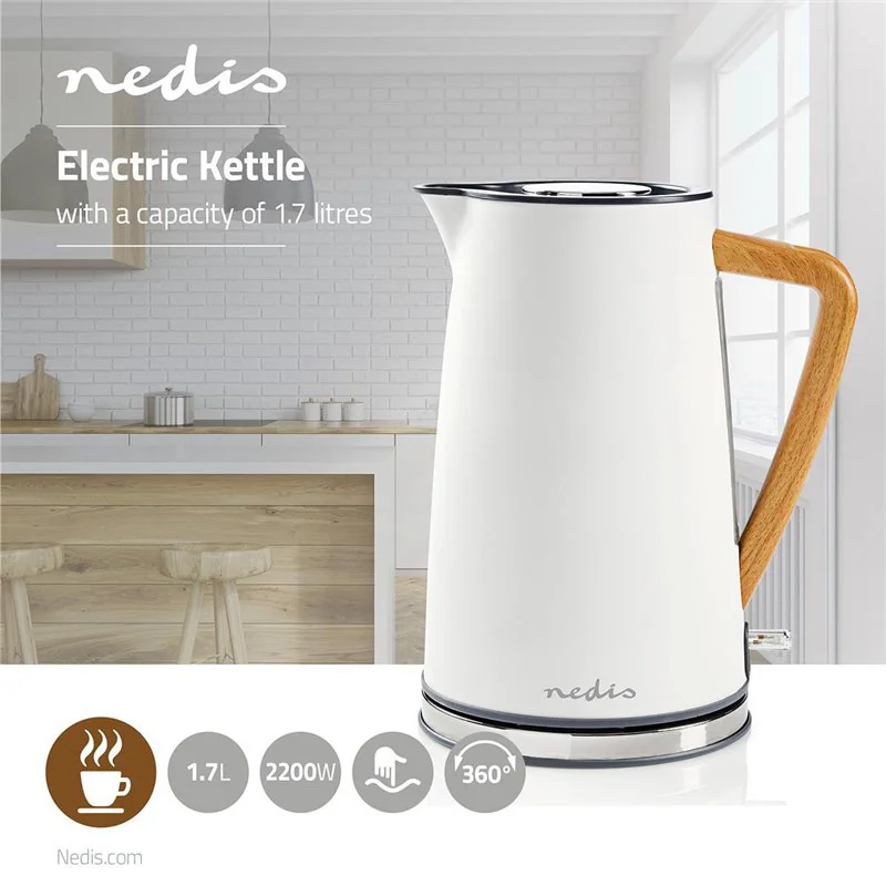 Kanvica rýchlovarná NEDIS KAWK510EWT WHITE 1,7L