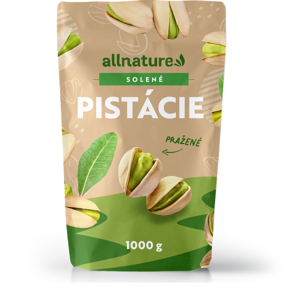Allnature PISTÁCIE pražené solené 1×1000 g, pražené, solené pistácie