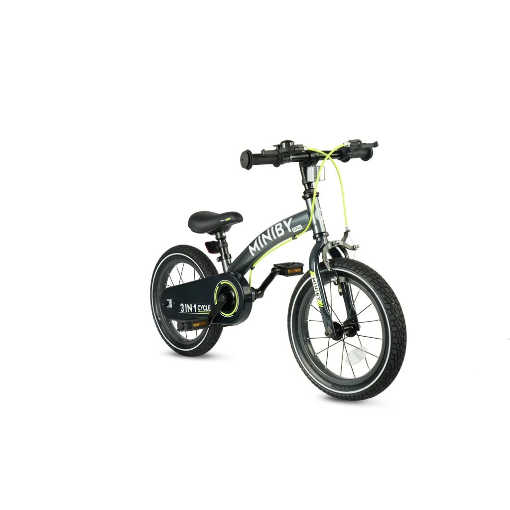 Bicykel Miniby 3v1 Grey, vek 2 - 8 rokov