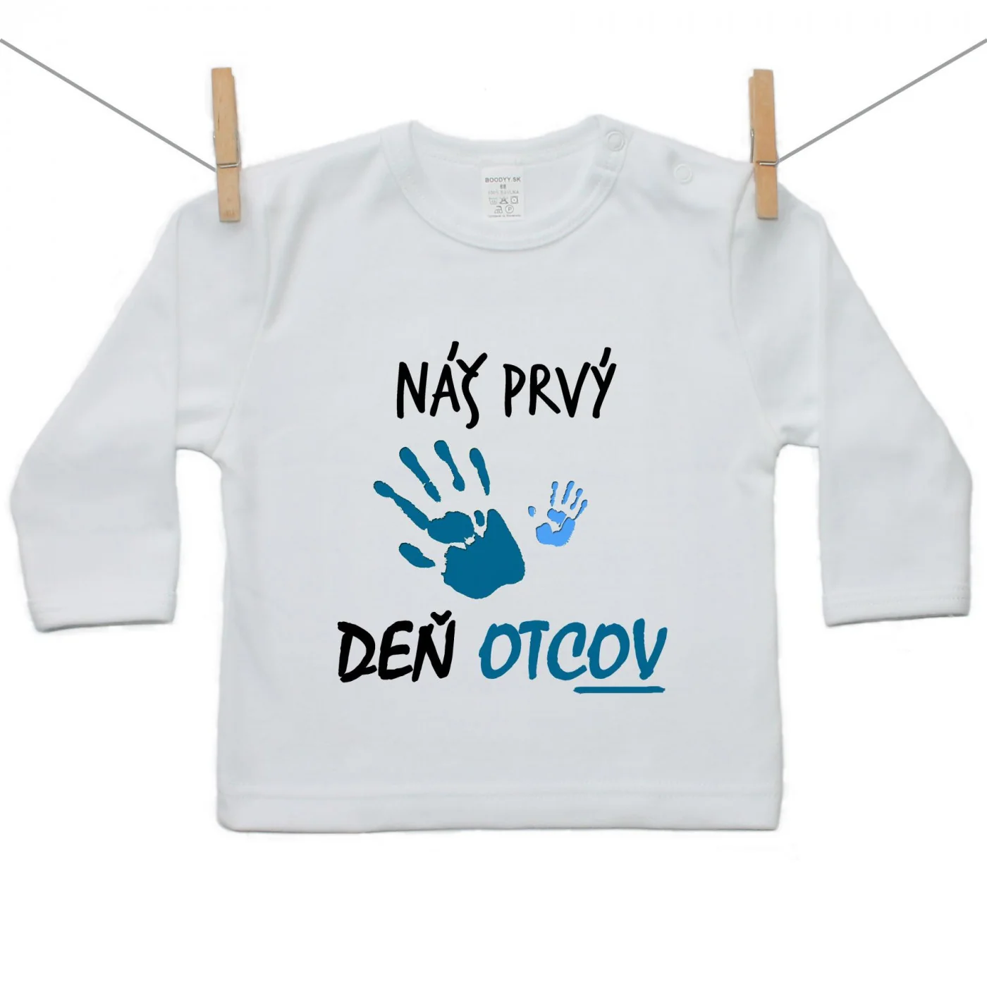 Boodyy Tričko s dlhým rukávom Náš prvý deň otcov (chlapec) Veľkosť: 134