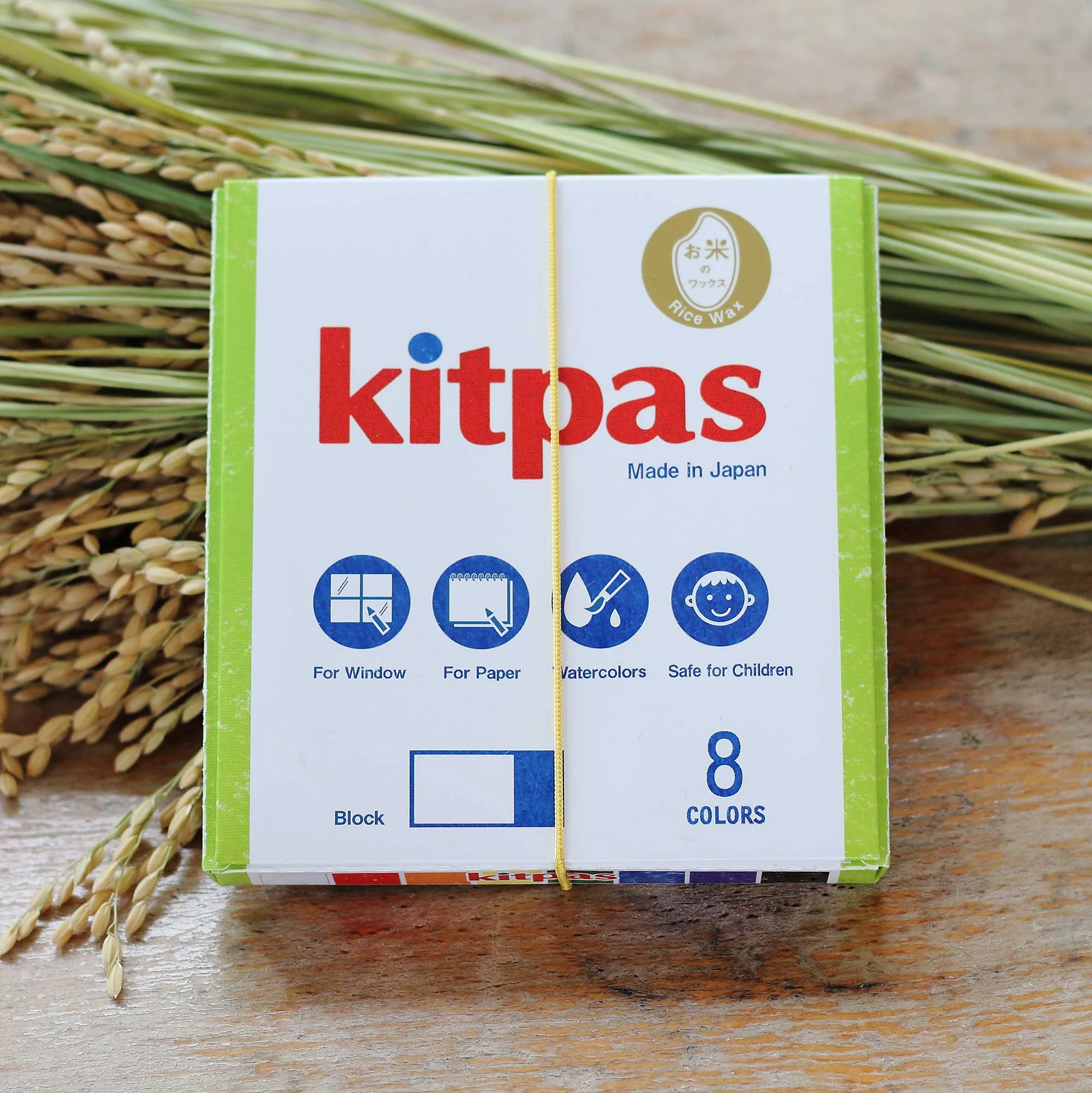 Kitpas Block voskové pastelky na sklo a papier Hranaté 8ks