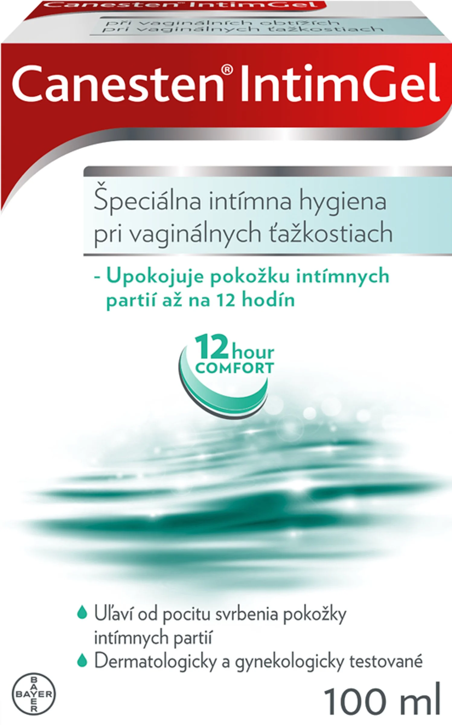 Canesten IntimGel 1×100 ml, gél na špeciálnu intímnu hygienu pri vaginálnych ťažkostiach
