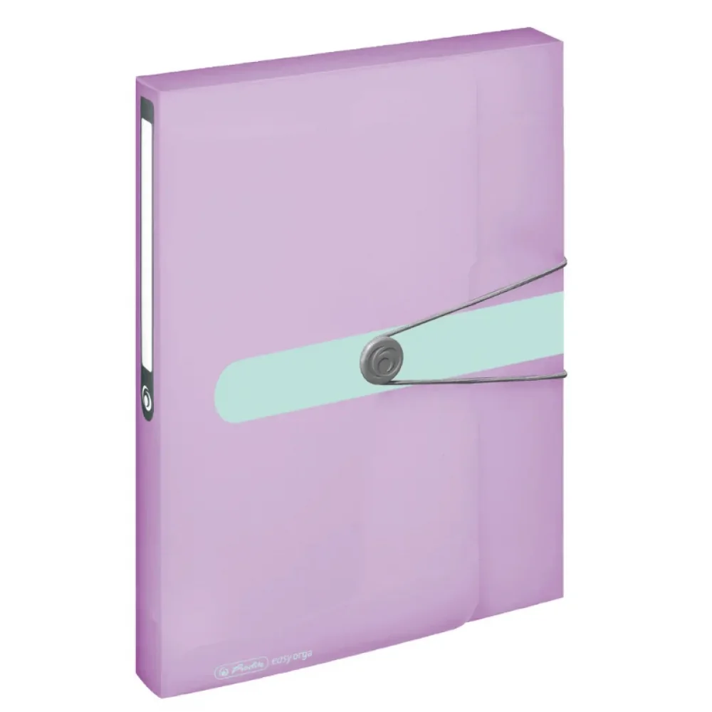 Plastový box s gumičkou Herlitz A4 PP lila-Herlitz