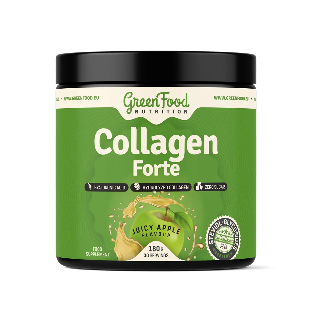 GreenFood Nutrition Collagen Forte juicy apple 1×180 g, výživový doplnok