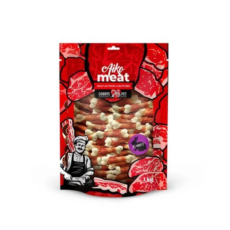 COBBYS PET AIKO Meat králičie mäso na kalciovej kosti 1kg 