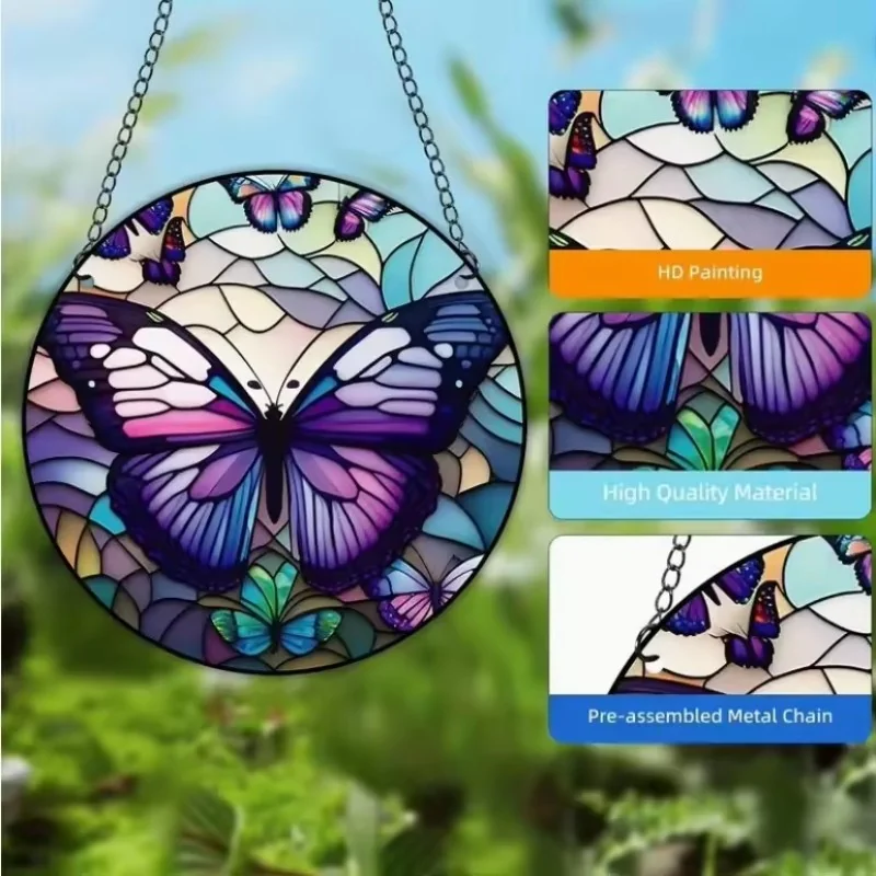 Lapač slnka s motívom motýľa XL-30cm x 30cm