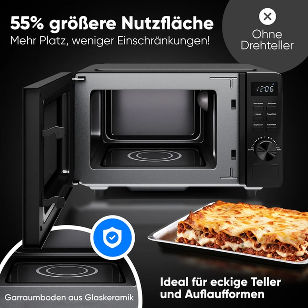 ProfiCook MWG 1278 mikrovlnná rúra s grilom 20 l, bez otočného taniera