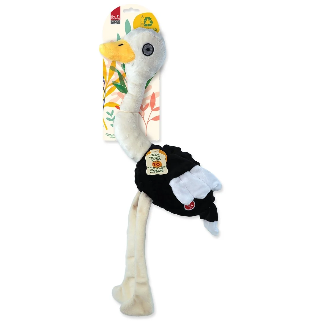 Hračka Dog Fantasy Recycled Toy pštros pískací so šuštiacimi krídlami 49cm