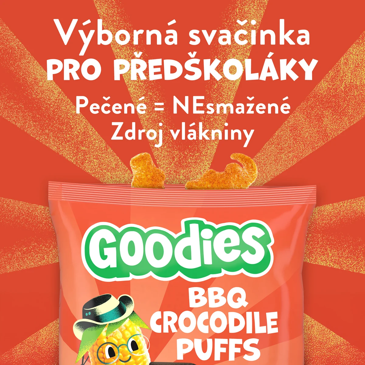 Goodies chrumky krokodýli BBQ 30 g