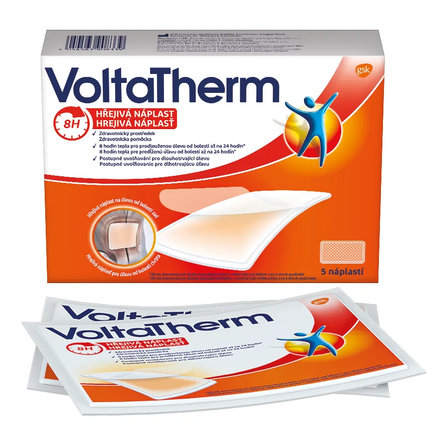 VoltaTherm hrejivá náplasť 1x5 ks, na úľavu od bolesti chrbta