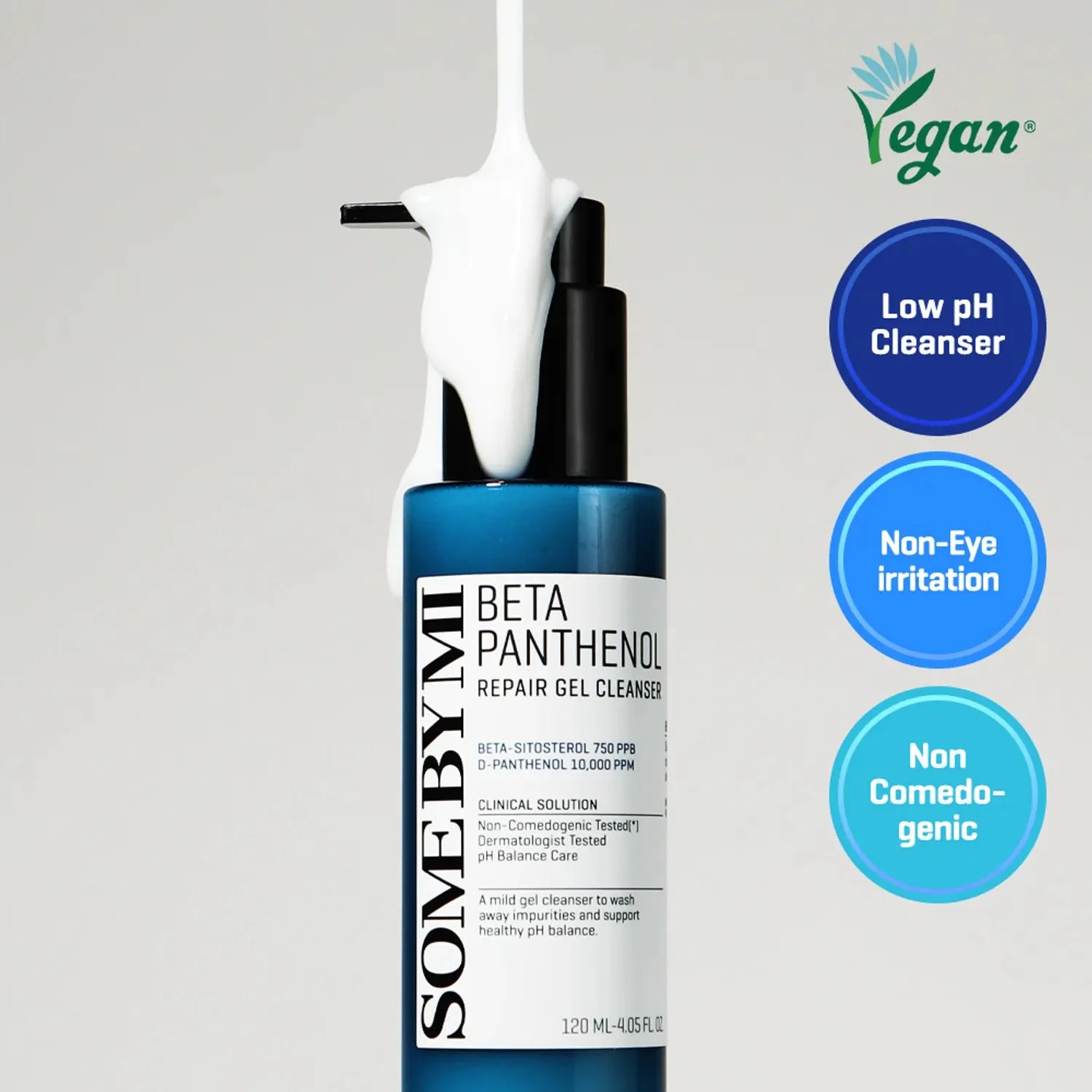 Some By Mi Beta Panthenol Repair Gel Cleanser jemný čistiaci gél pre citlivú pleť s panthenolom 120 ml