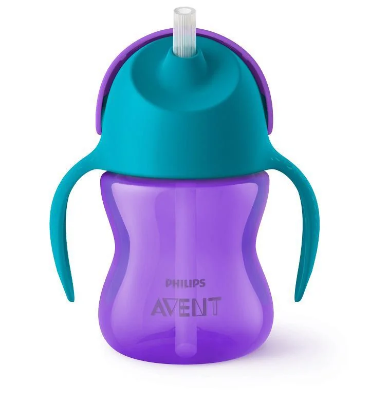Philips AVENT Hrnček 200 ml Bendy s ohybnou slamkou dievča+darček PETITE&MARS Miska 6m+ 1 ks