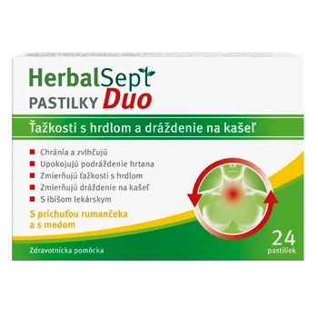 HerbalSept DUO pastilky 24 ks 1×24 ks, pastilky na hrdlo