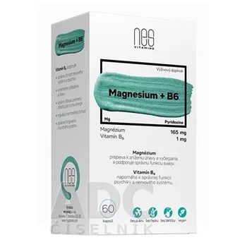 nesVITAMINS Magnesium 165 mg + B6 1 mg 1×60 cps, výživový doplnok
