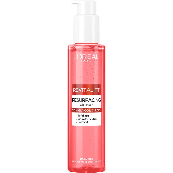 L´Oréal Paris Revitalift Glycolic Exfoliačný čistiaci gél s 3,5 % kyseliny glykolovej 1×150 ml, čistiaci gél