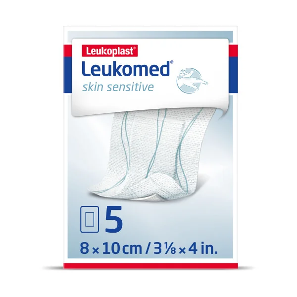 Leukoplast® Leukomed® skin sensitive 1×5ks, textilná náplasť s vankúšikom