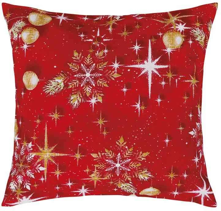 Obliečka VIANOCE 45x45cm 55/114 vianočné gule zlaté 1×1 ks, obliečka na vankúš