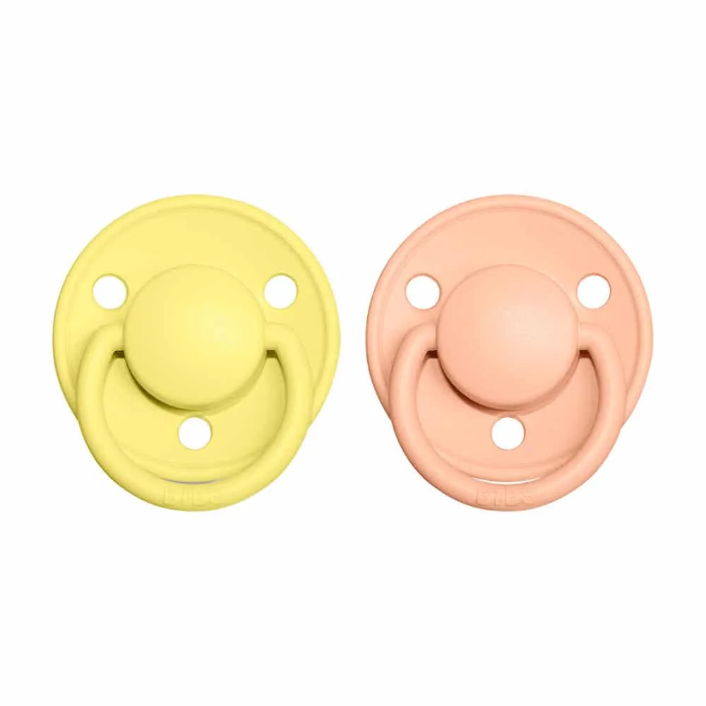 BIBS De Lux cumlíky z prírodného kaučuku 2ks veľkosť 1 - Sunshine / Peach Sunset