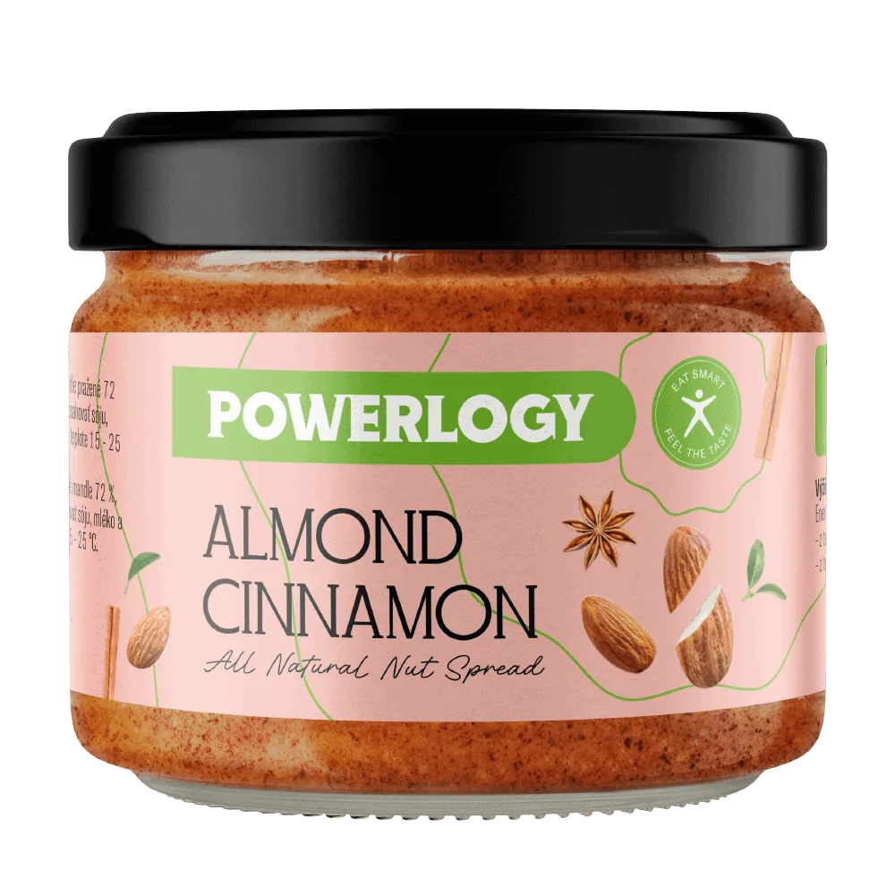 Powerlogy Almond Cinnamon Cream 1×200g, orieškové maslo