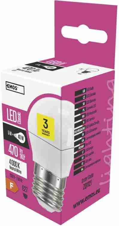 LED CLS MINI GL 5W E27 NW 1×1 ks, LED žiarovka