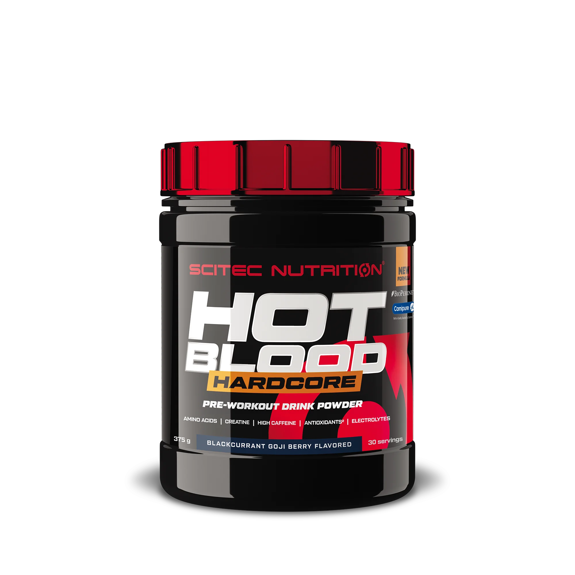 Scitec Nutrition Hot Blood Hardcore blackcurrant goji berry 1×375 g, výživový doplnok