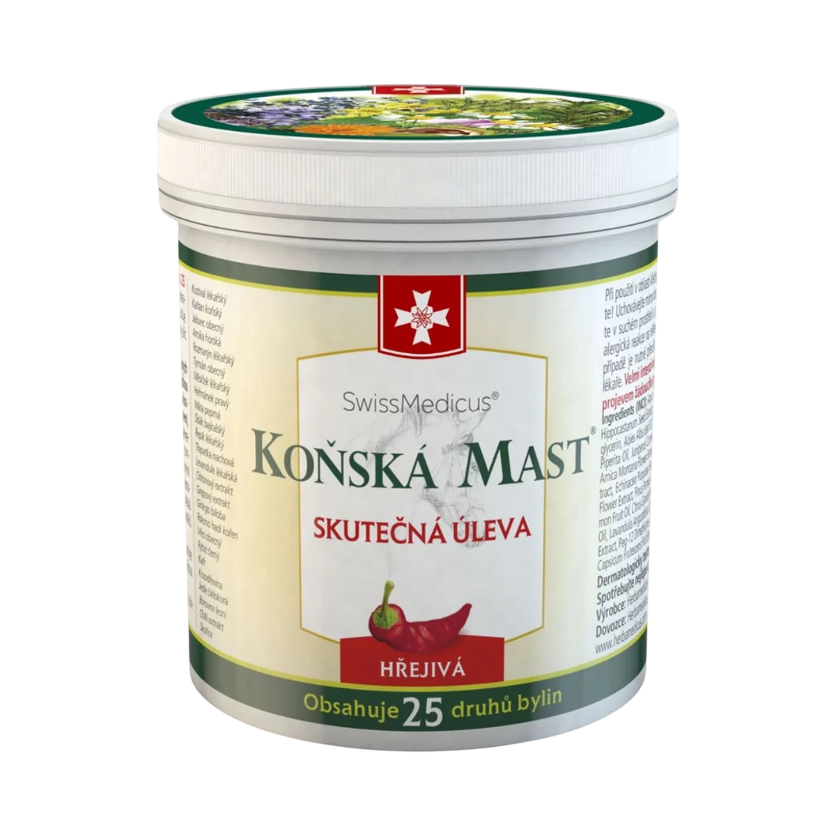 Konská masť hrejivá 500 ml – SwissMedicus