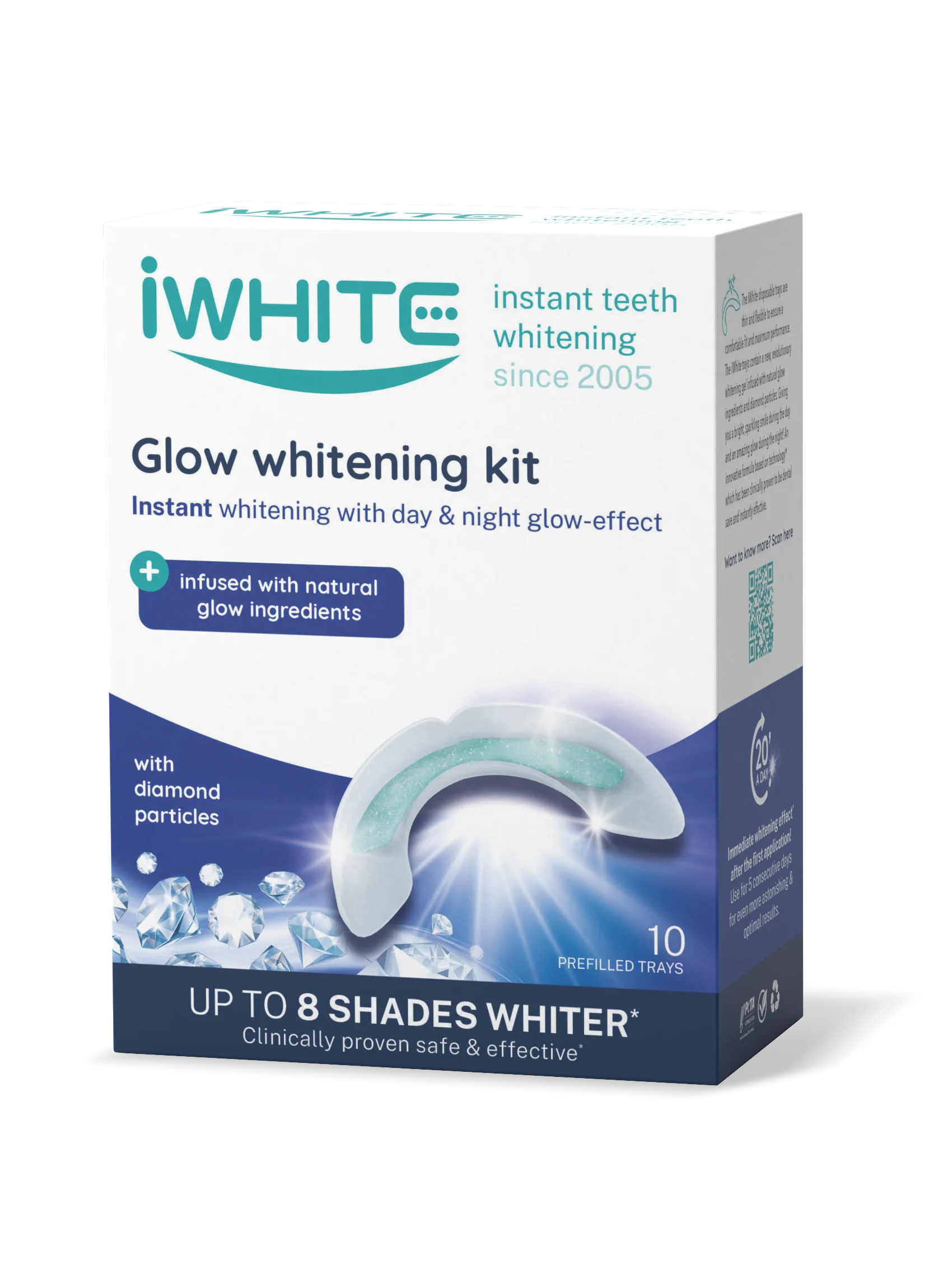iWHITE GLOW Sada na bielenie zubov 1×1 ks, sada na bielenie zubov