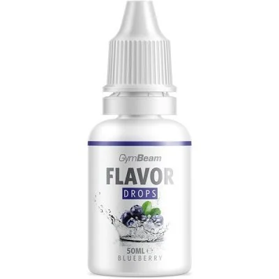Gymbeam flavor drops čučoriedka 1×30 ml, dochucovadlo vo forme kvapiek s príchuťou čučoriedky
