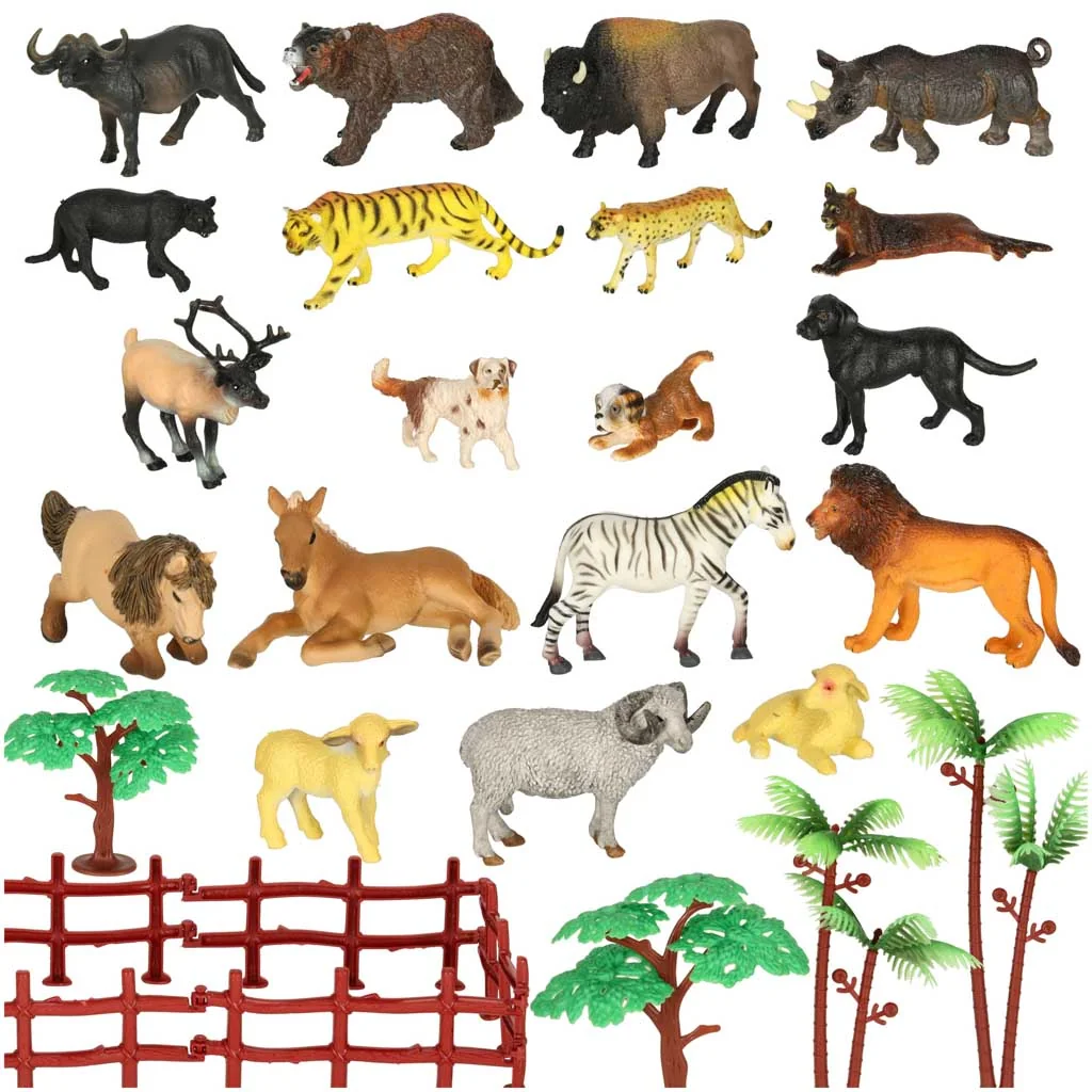 Figúrky zvieratká zoo hracia súprava 31 el.