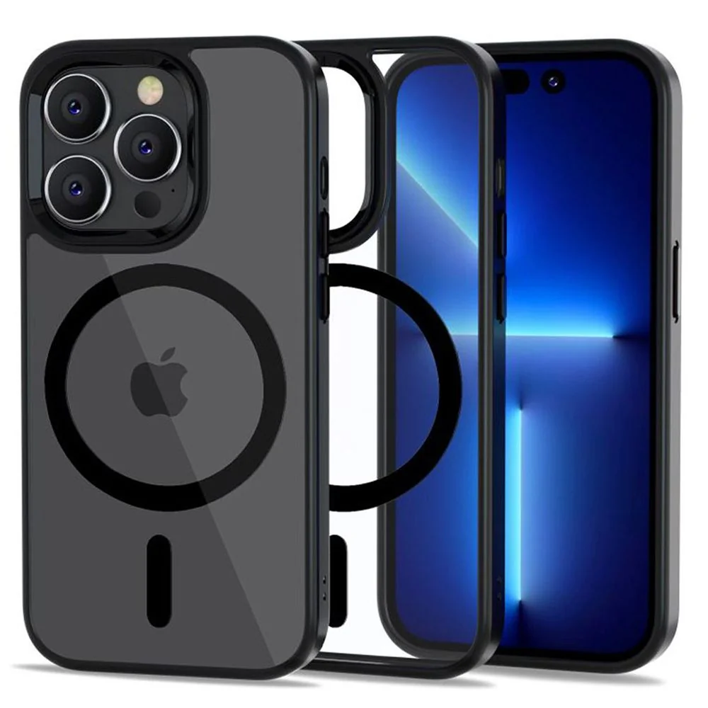 Tech-Protect Magmat MagSafe kryt na iPhone 14 Pro Max, čierny/priesvitný ný