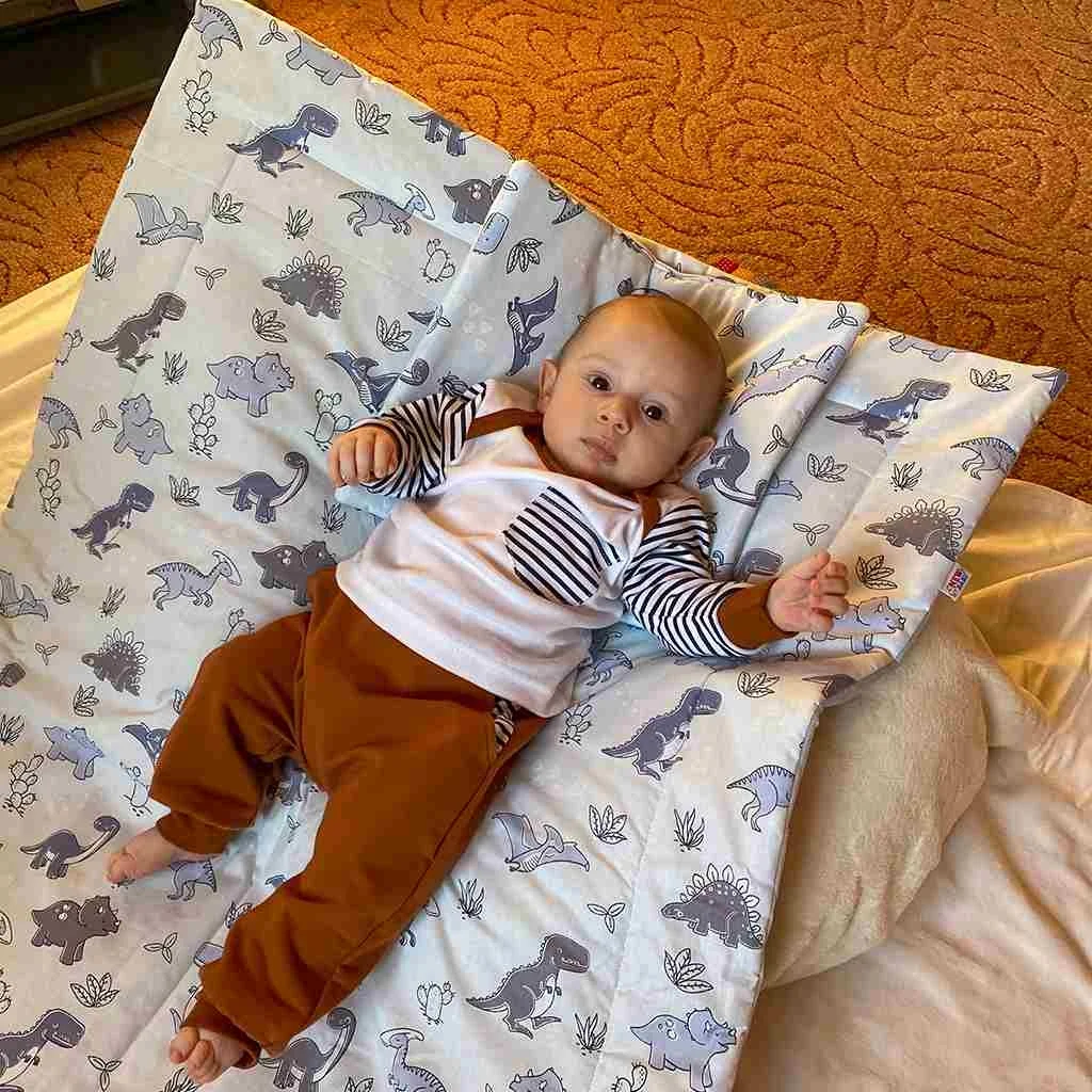 Obojstranný Set z Velvet do kočíka New Baby lapač snov sivý ,