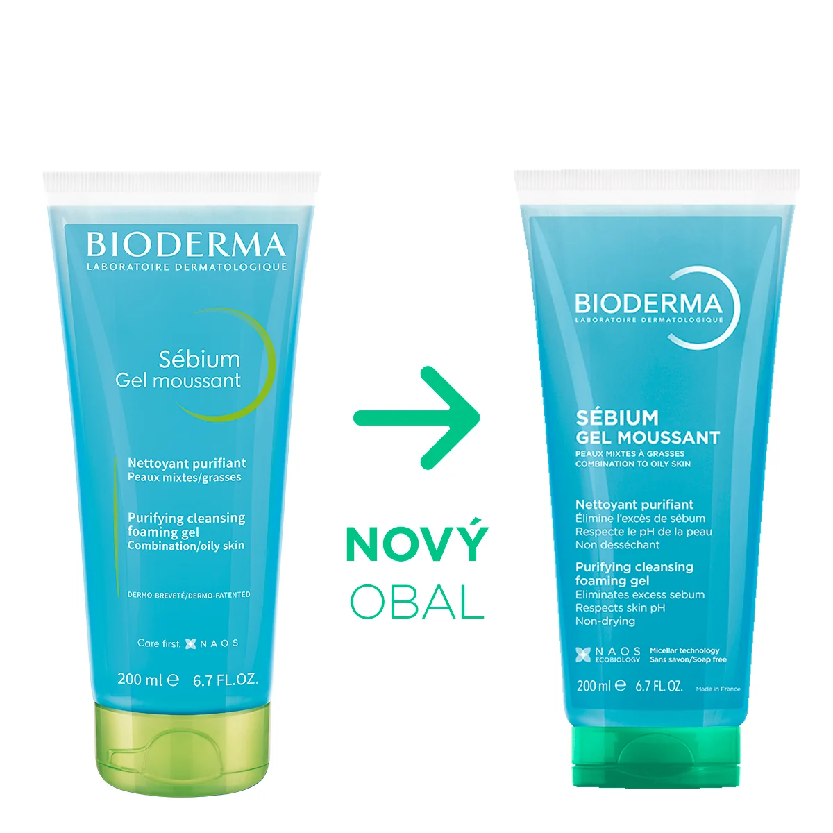 BIODERMA Sébium Gel moussant čistiaci gél na zmiešanú a mastnú pleť 200 ml
