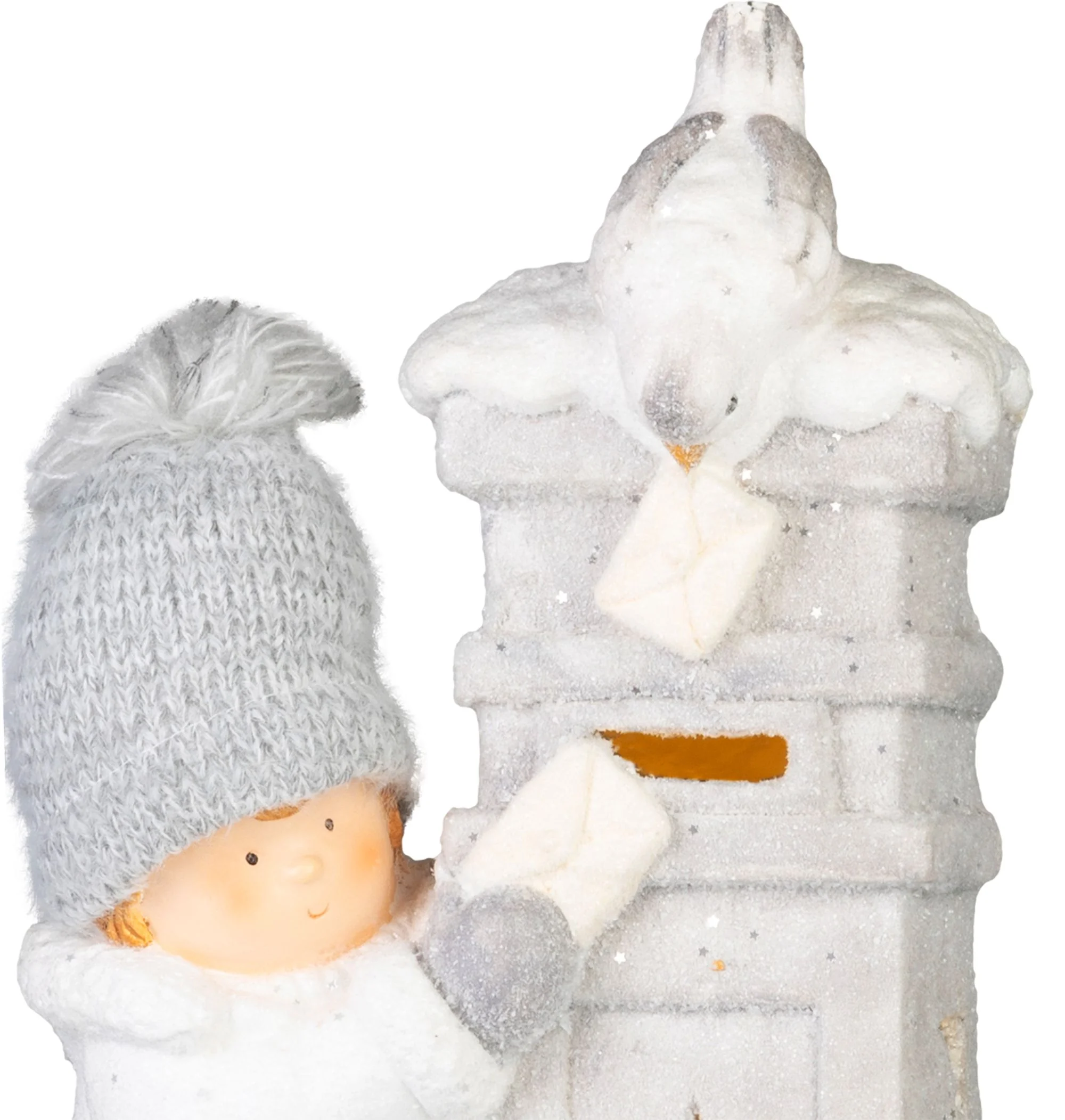 MagicHome vianočný LED chlapček s poštovou schránkou, 1 ks 14,5x22,5x39 cm