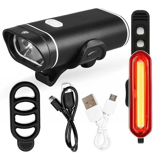 Nabíjateľné led svetlo na bicykel USB predné + zadné