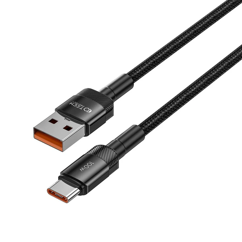Tech-Protect Ultraboost Evo kábel USB / USB-C 100W 5A 1m, čierny