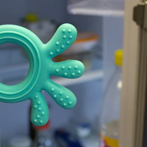BABYONO Hryzačka silikónová Octopus mint 1×1 ks