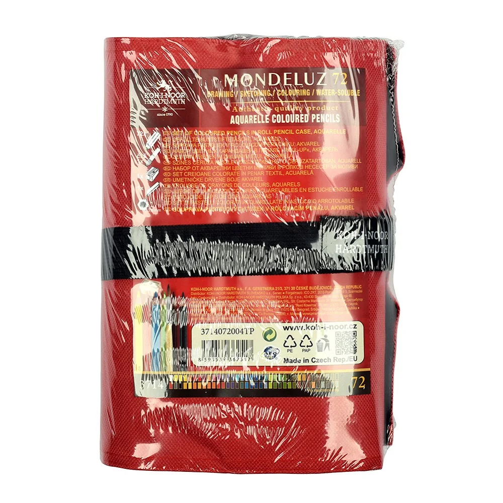 Akvarelové pastelky MONDELUZ v rolovacom peračníku 72 ks set