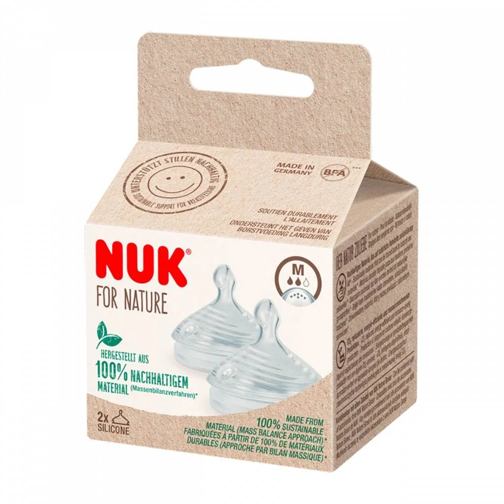 Náhradný náustok k fľaštičke NUK for Nature M - 2 ks , 20C54573
