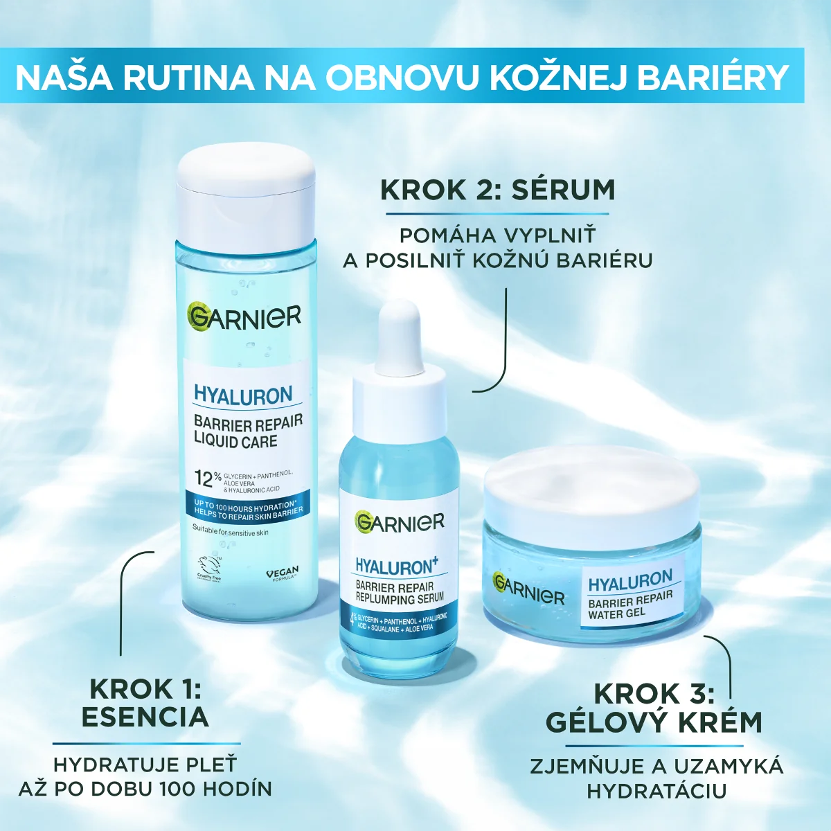 Garnier Skin Naturals Hyaluron+ sérum na obnovu kožnej bariéry 1×30 ml, sérum